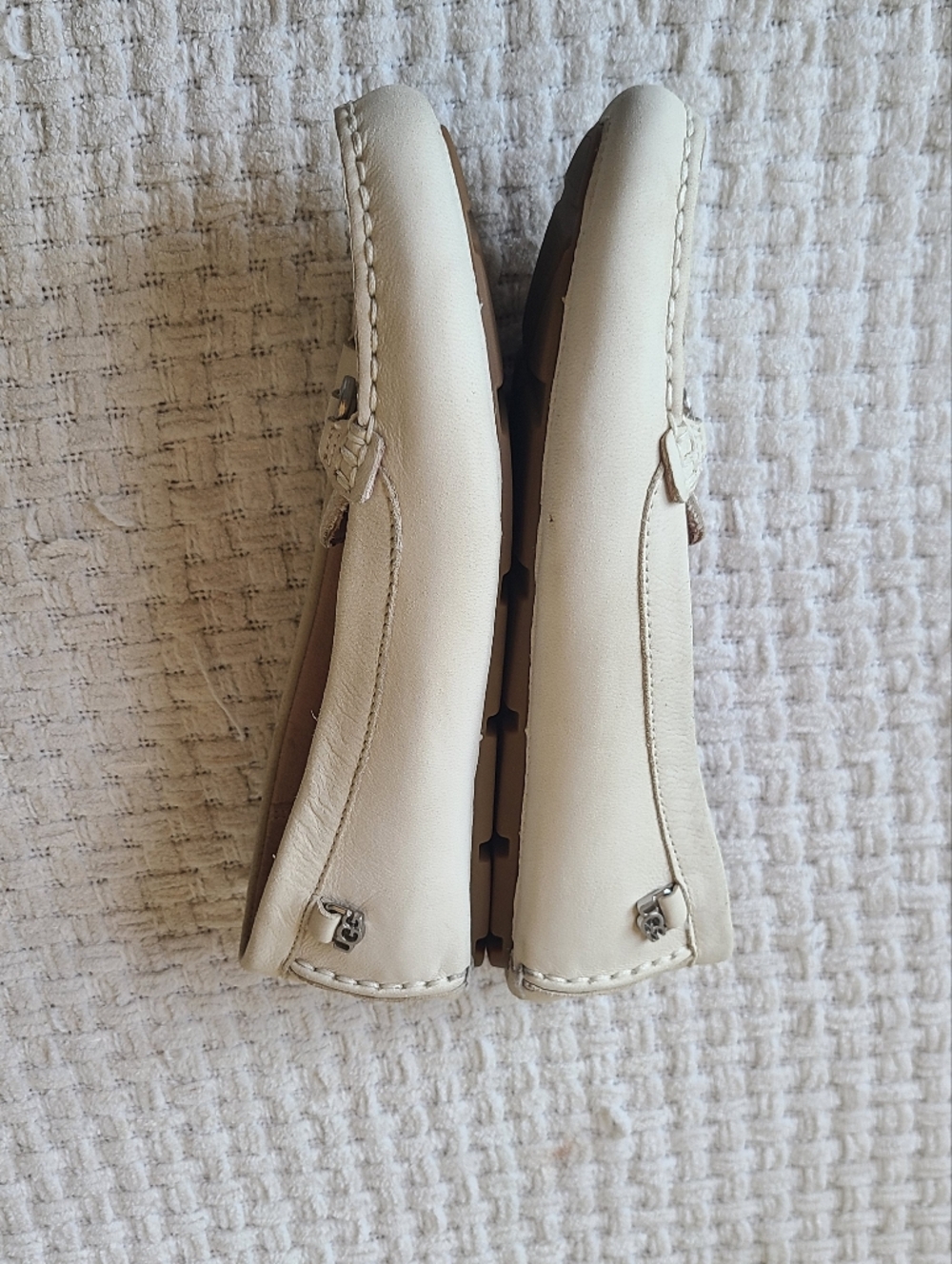 UGG Callen Women's Cream Leather Slip-On Loafers US Size 6.5 - Picture 7 of 9
